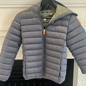 Save the Duck kids jacket.  Navy.  Gently worn. Size 10